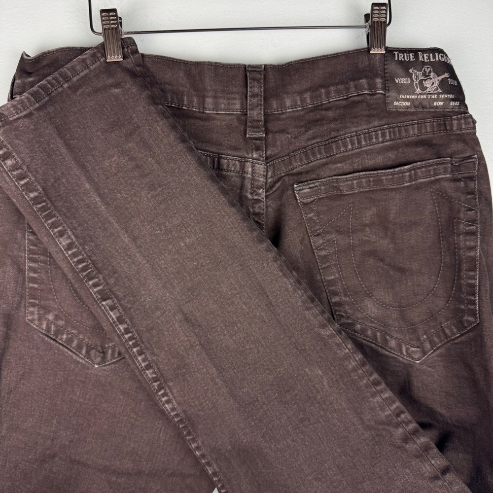 True Religion Geno‎ Relaxed Slim Denim Jeans Mens 40x33.5" Black Cotton Blend